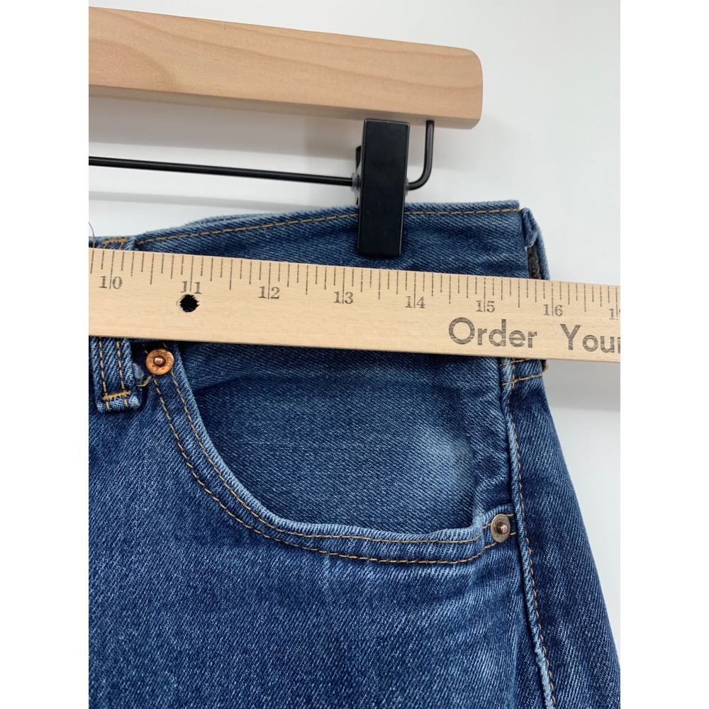 Levis 505 Jeans Mens 32x32 Blue Straight Leg Medium Wash Denim Pants - Picture 6 of 10